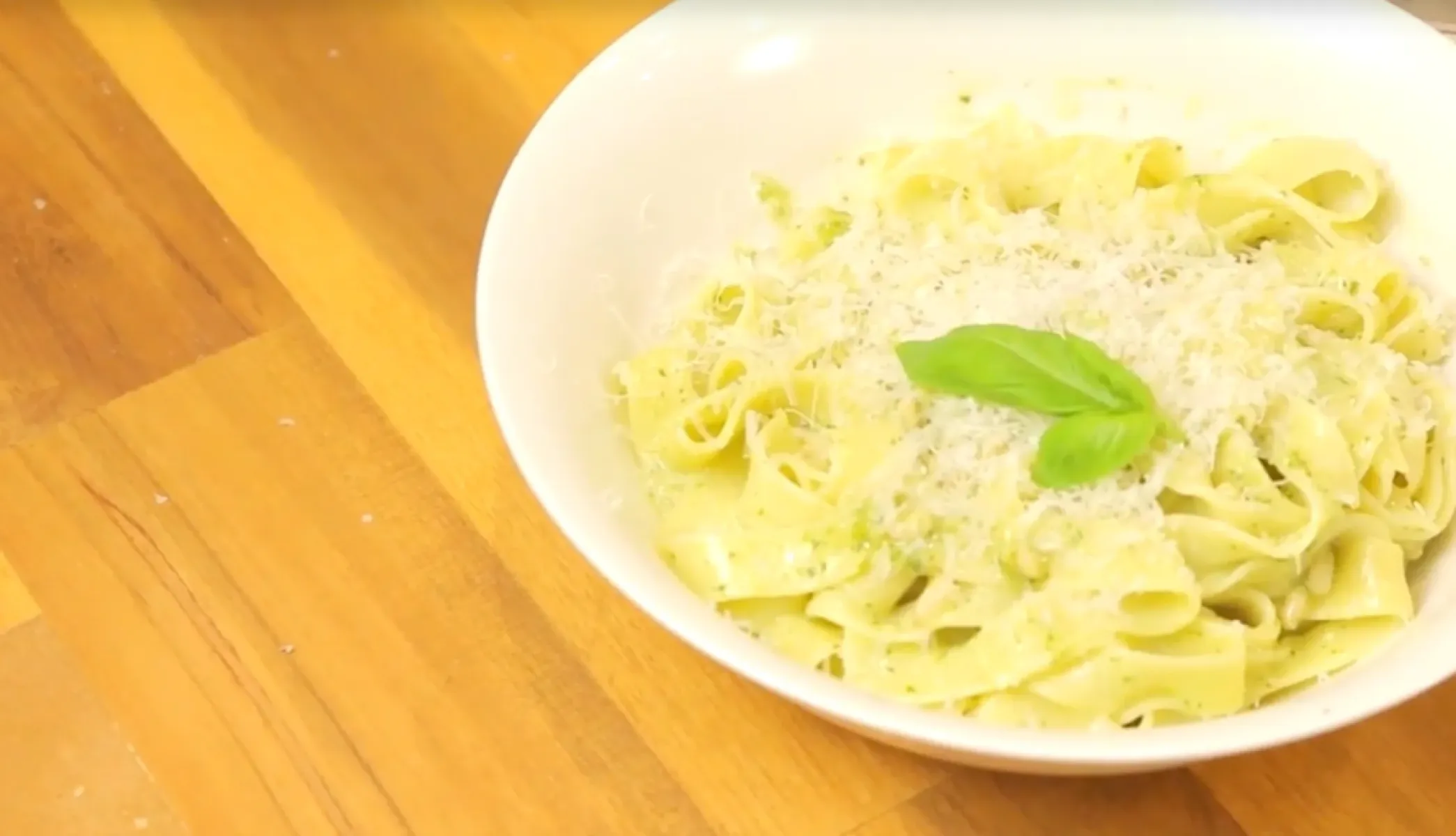 Fettuccine with Paul's Basil Pesto